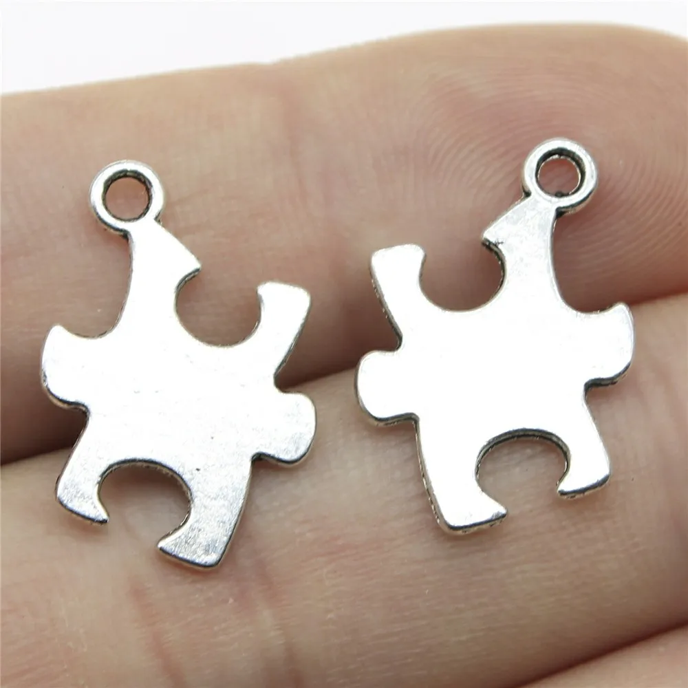 

200 шт., подвеска-пазл для изготовления ювелирных изделий, 20 х14 мм