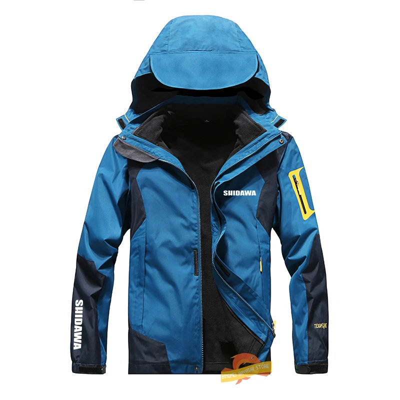 Мужская Флисовая утепленная рыболовная куртка SHIDAWA уличная спортивная Съемная