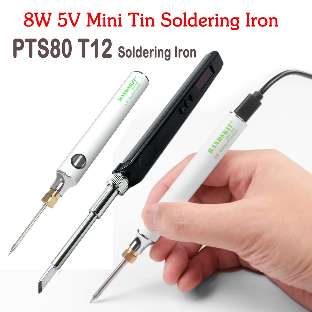 

PTS80 T12 Cordless Soldering Iron PD 65W/DC 72W Fast Heat Soldering Station Kit OLED Display Temperature Adjustable Welding Tool