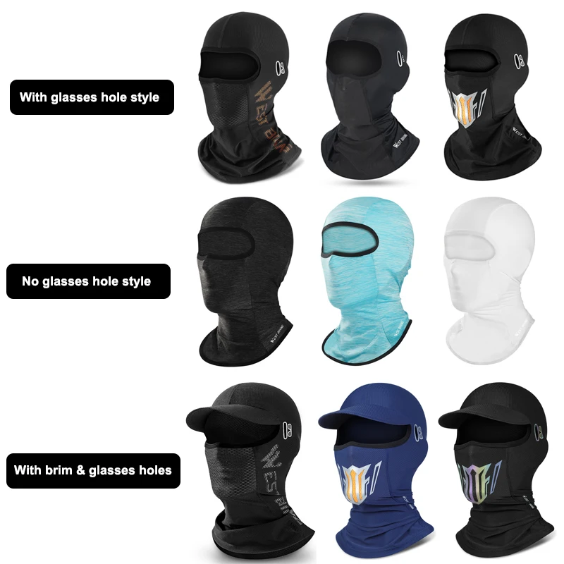 WEST BIKING Summer Cycling Skull Cap Sun Protection Face Cover Anti-UV Headgear MTB Bike Motorcycle Men's Bicycle Helmet Liner