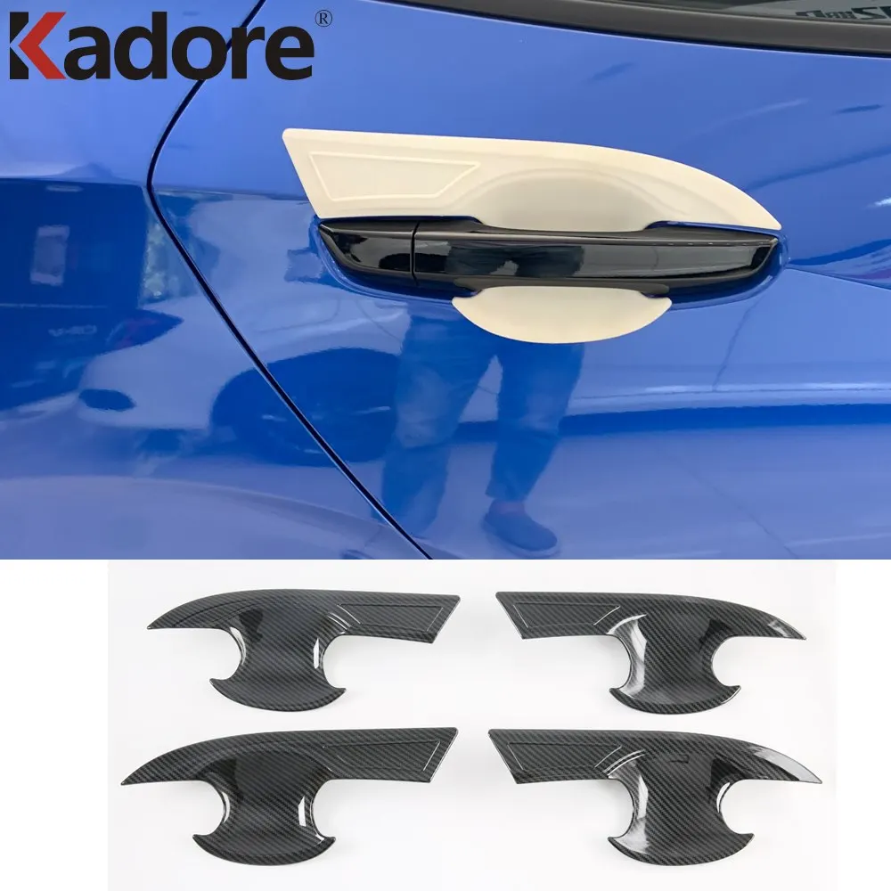 

Защитная крышка для дверной ручки чаши чашки для Honda Civic 2020 2021 наклейка на рамку отделки из углеродного волокна автомобильный Стайлинг внешн...