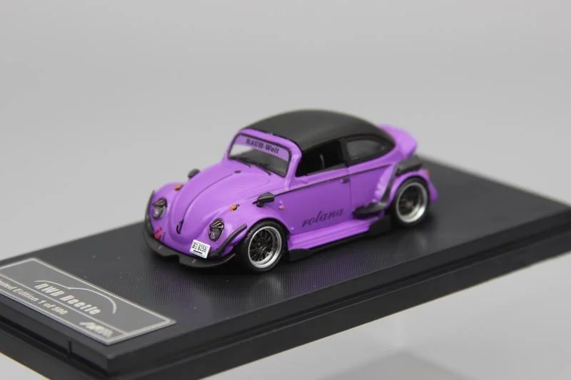

HKM purple 1:64 touring car sports car model Beetle RWB modified convertible version suitable for VW