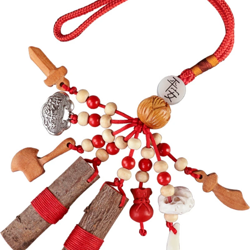 

Peach Wood Sword Baby Pendant Shock Anti-Scare Body Protection Pin Children Dog Teeth Dharma-Vessel Children Carry Peach