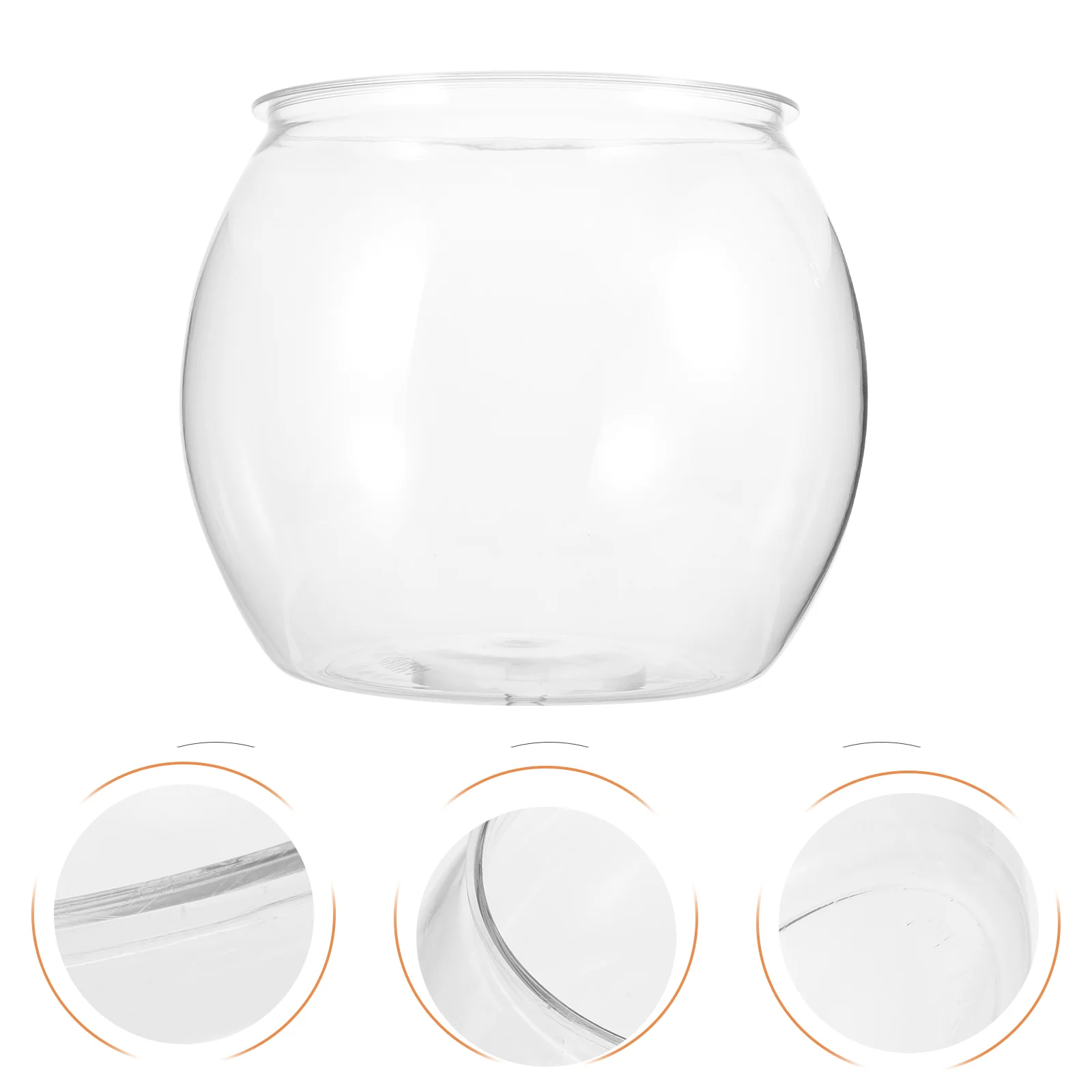 

Transparent Fish Tank Micro Landscape Container Plastic Vase Living Clear Bowl Desk Desktop Earth