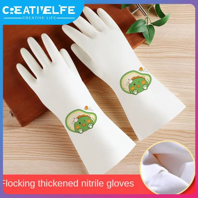 

Durable Dishwashing Gloves Household Cleaning Single Layer Gloves Kitchen Waterproof Gloves Household Cleaning Tools Womens