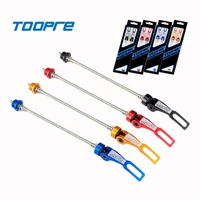 toopre bicycle quick release skewers qr lever fast closing draw bike front axle rear wheel clamp hub aluminum alloy shaft mount