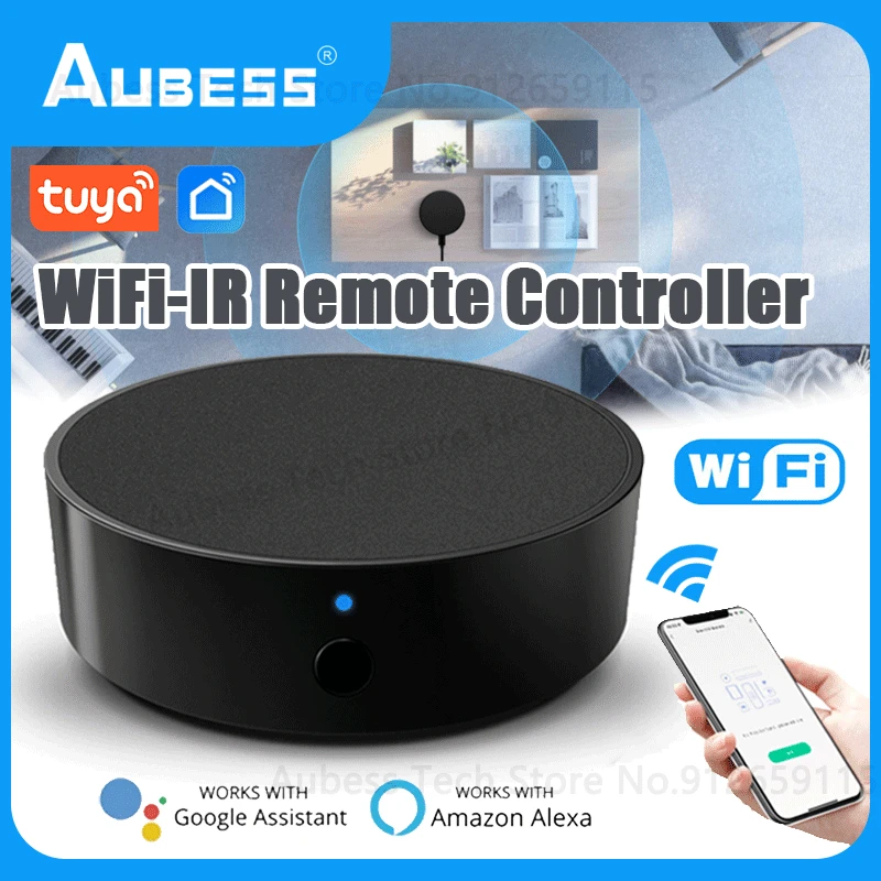 

AUBESS Tuya WiFi IR Remote Control Smart Universal For TV Air Conditioner Alexa Remote Control Work With Google Home Assistant