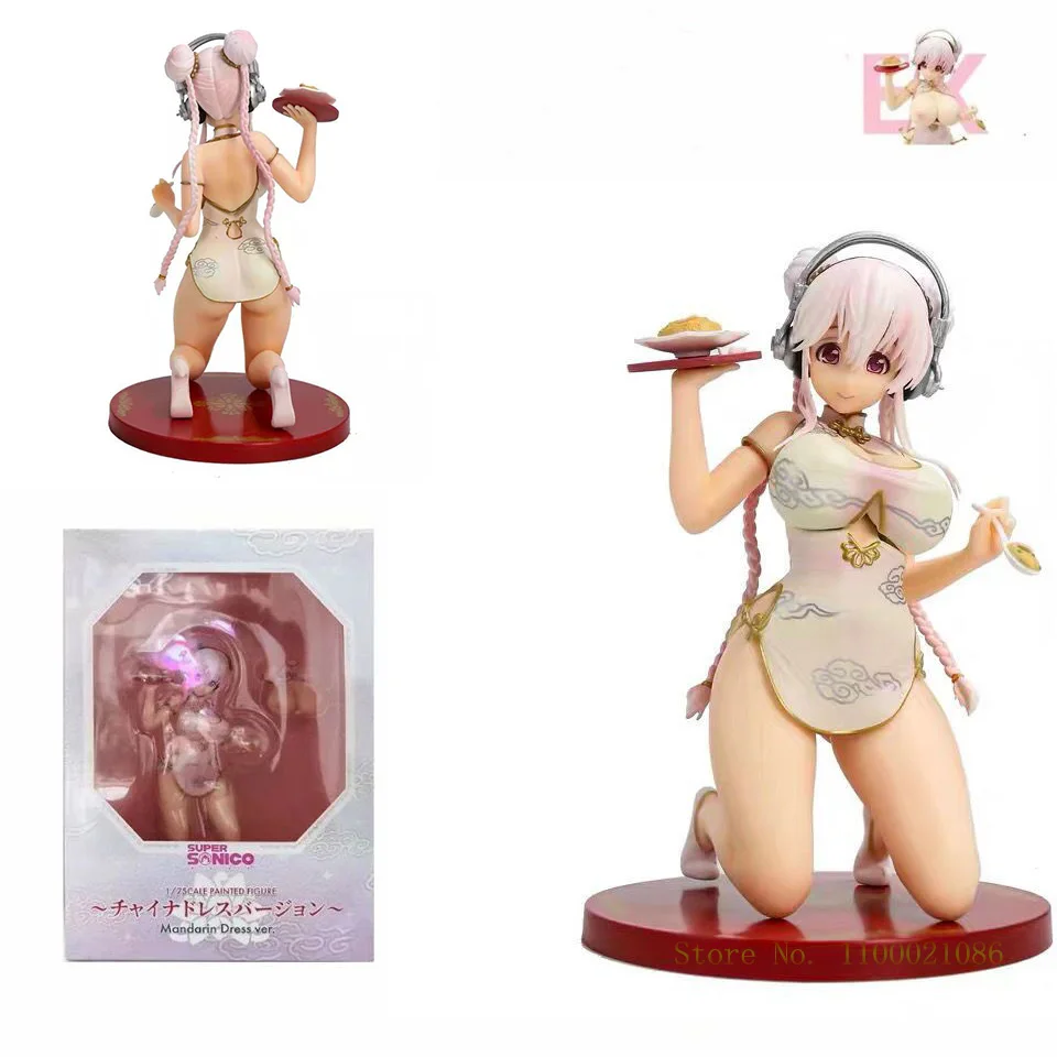 

18cm Emon Restaurant Series Super Sonico China Dress Ver. Sexy Anime Figure Super Sonico Mandarin Dress PVC Action Figure Toys