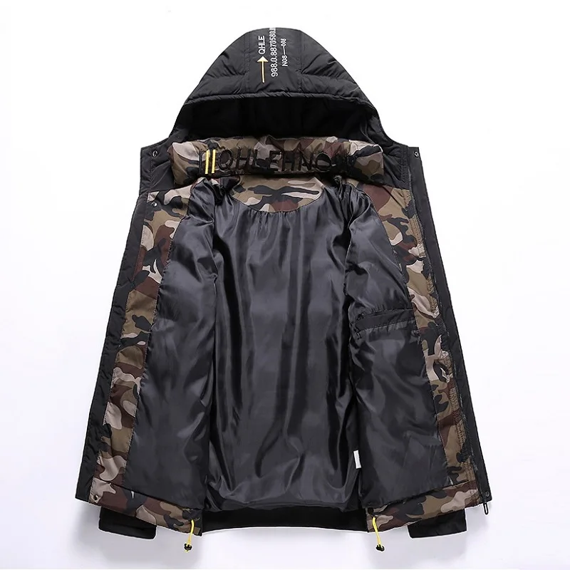 Korean Fashion Casual Solid Color Hooded Cotton-padded Jacket Men's 2021 Youth Casual Windproof Warm Jacket Winter Coat