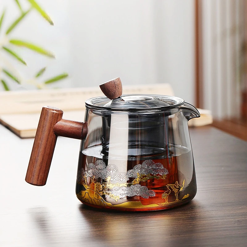 

Infuser Tea Ceremony Glass Tea Pot Kung Fu Warmer Chinese Style Resistant Dzbanek Do Herbaty Juego De Te Tea Service