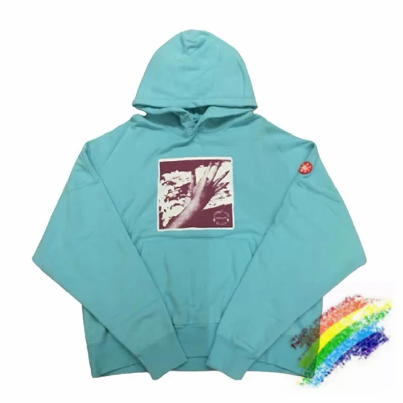 

Vintage CAVEMPT C.E Hoodie Men Woman 1:1 High Quality Ghost Hand Pink Blue Batik Washing Sweatshirts Cav Empt Pullover