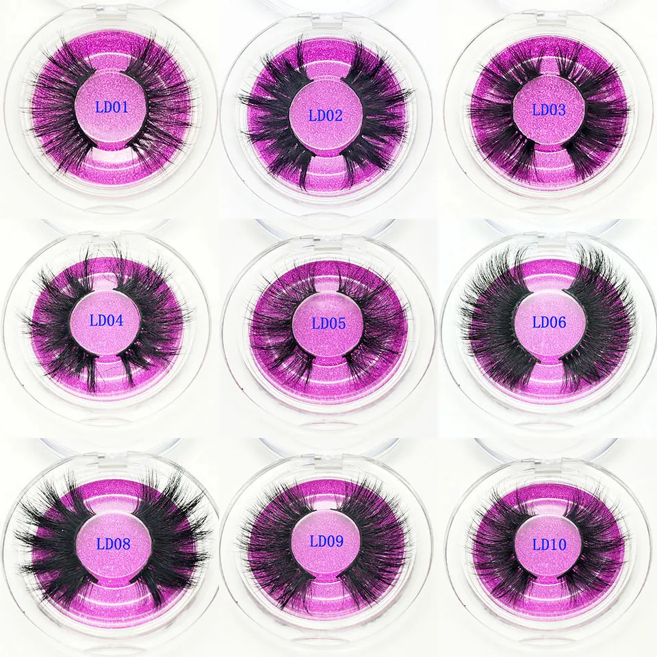 Makeup Eyelash Wholesale 10 Pairs 25mm 3D Mink Lashes Dramatic Fluffy False Eyelashes Soft Natural Beauty Eyelash Extension Bulk