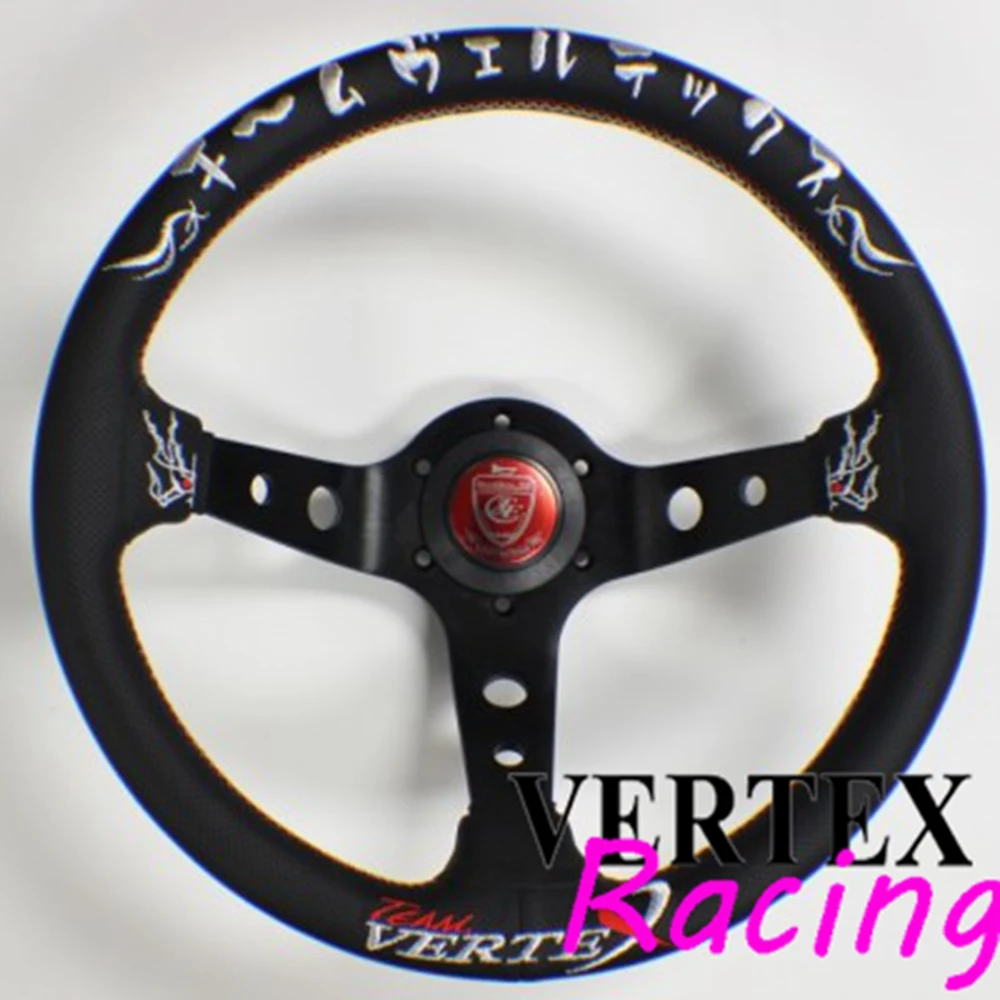 

Universal 330MM Racing Vertex Kumadori STEERING WHEEL Drift Rally JDM Suede Leather Steering Wheel Volantes For Toyota Honda BMW