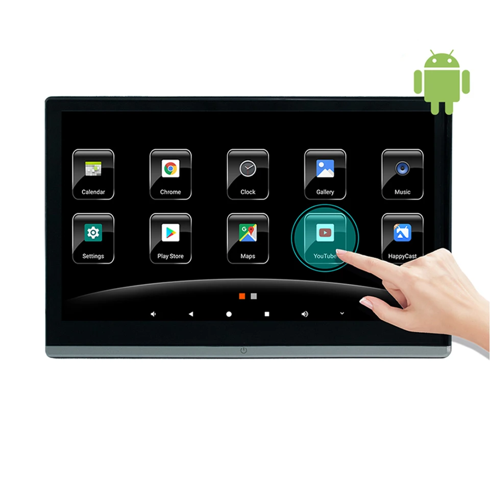 

2023 Universal Car Headrest Mount Monitor 13.3 inch HDMI IN / OUT Super Clear 4K Video AirPlay Bluetooth Full Touch Screen