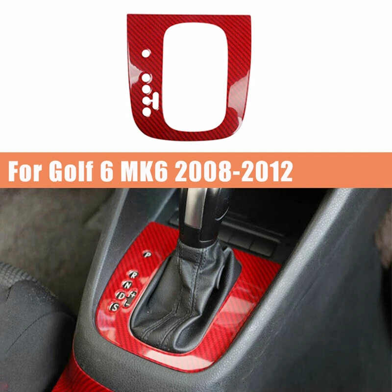

Красная рамка центральной консоли из углеродного волокна для Golf 6 MK6 2008-2012, аксессуары