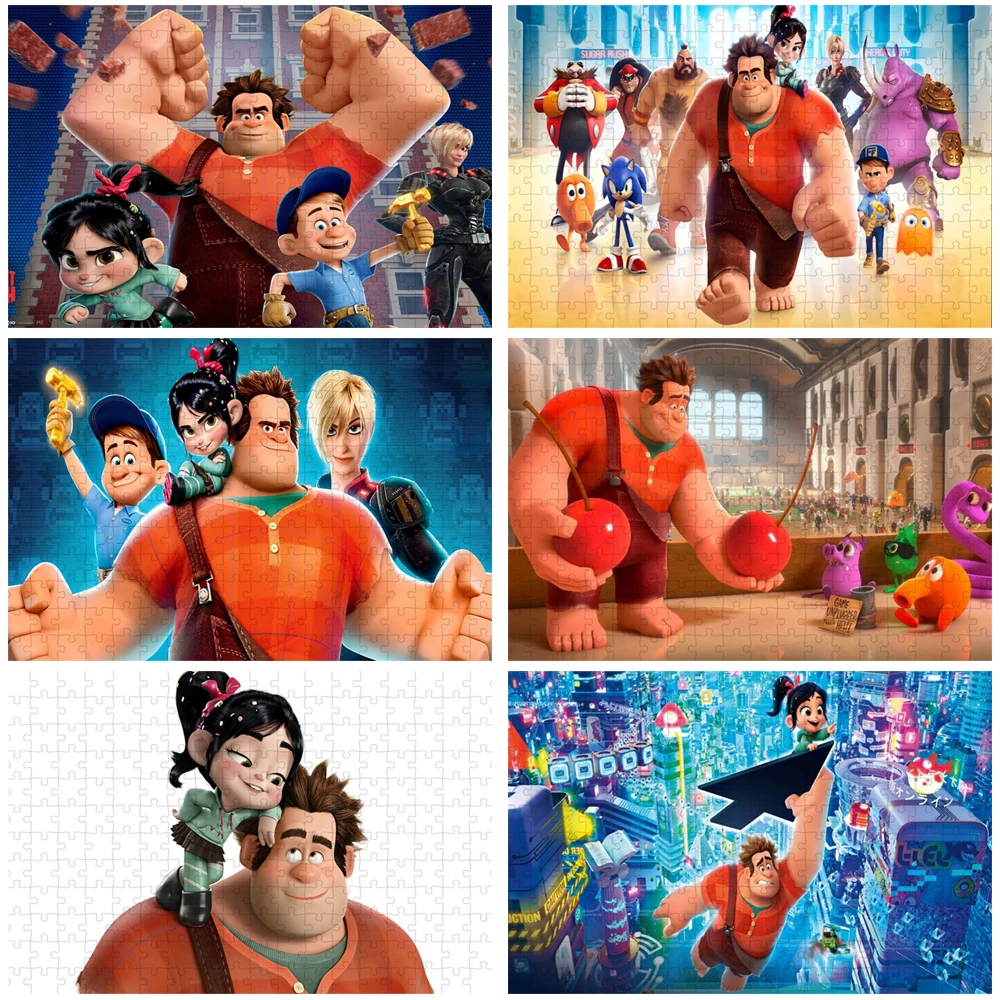 

Wreck-It Ralph Jigsaw Puzzles Vanellope Cardboard Puzzle Calhoun Yesss King Candy Games and Puzzles Disney Cartoon Kid Toy Hobby