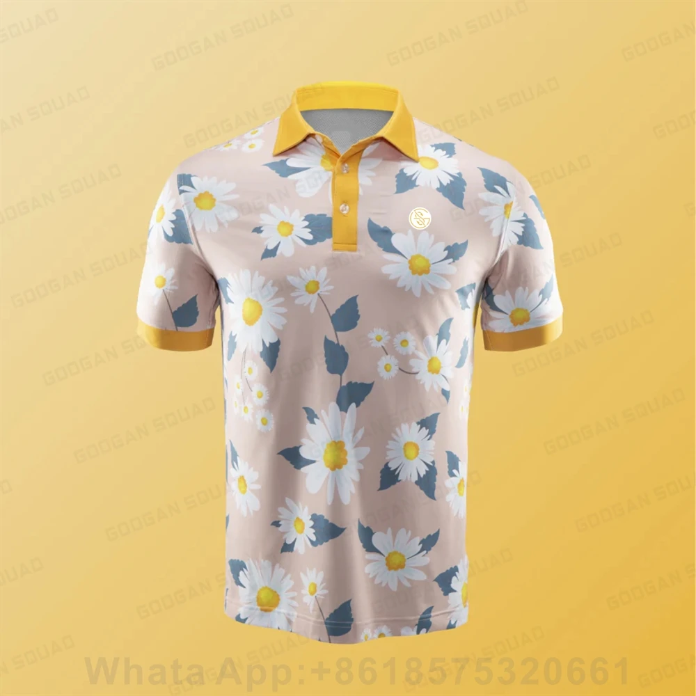 

Men's Polo Shirt Quick Dry Short Sleeve Fishing Golf Tactical Shirts Turn-down Collar Army Work Clothing Casual Office T-shirt