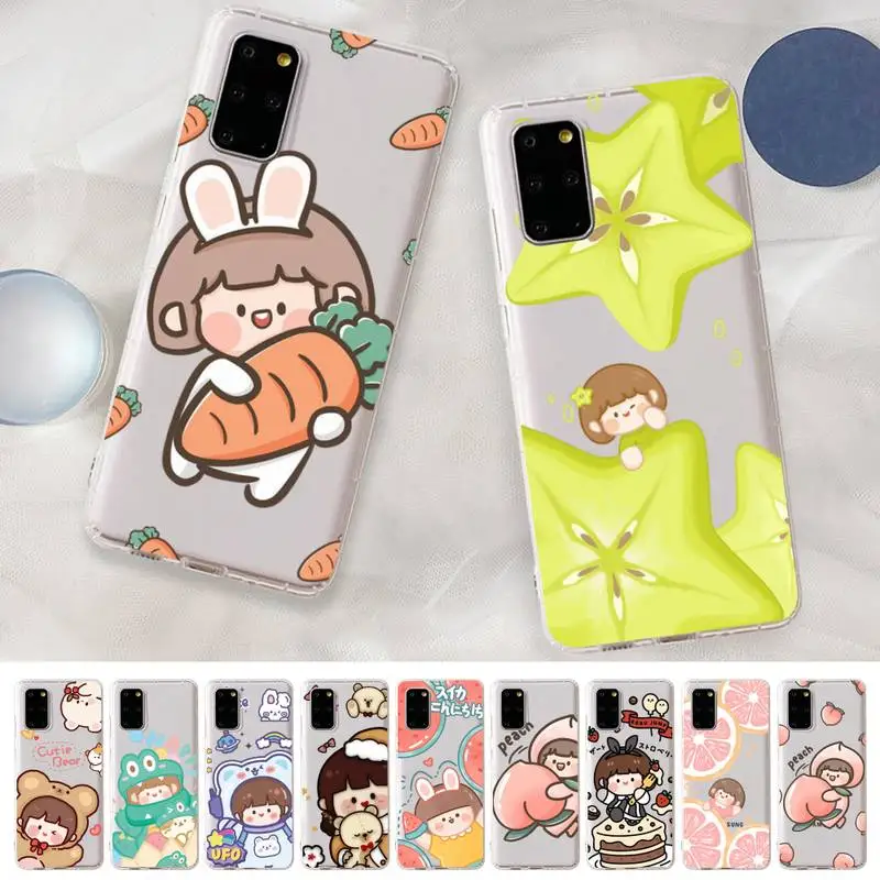 

FHNBLJ Cute cartoon characters Phone Case for Samsung S20 S10 lite S21 plus for Redmi Note8 9pro for Huawei P20 Clear Case