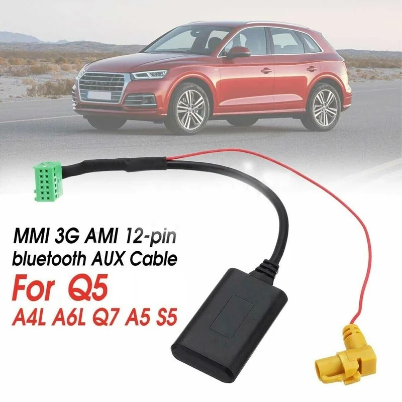 

Новый MMI 3G AMI 12-контактный Bluetooth AUX кабель адаптер беспроводной аудиовход для Q5 A6 A4 Q7 A5 S5