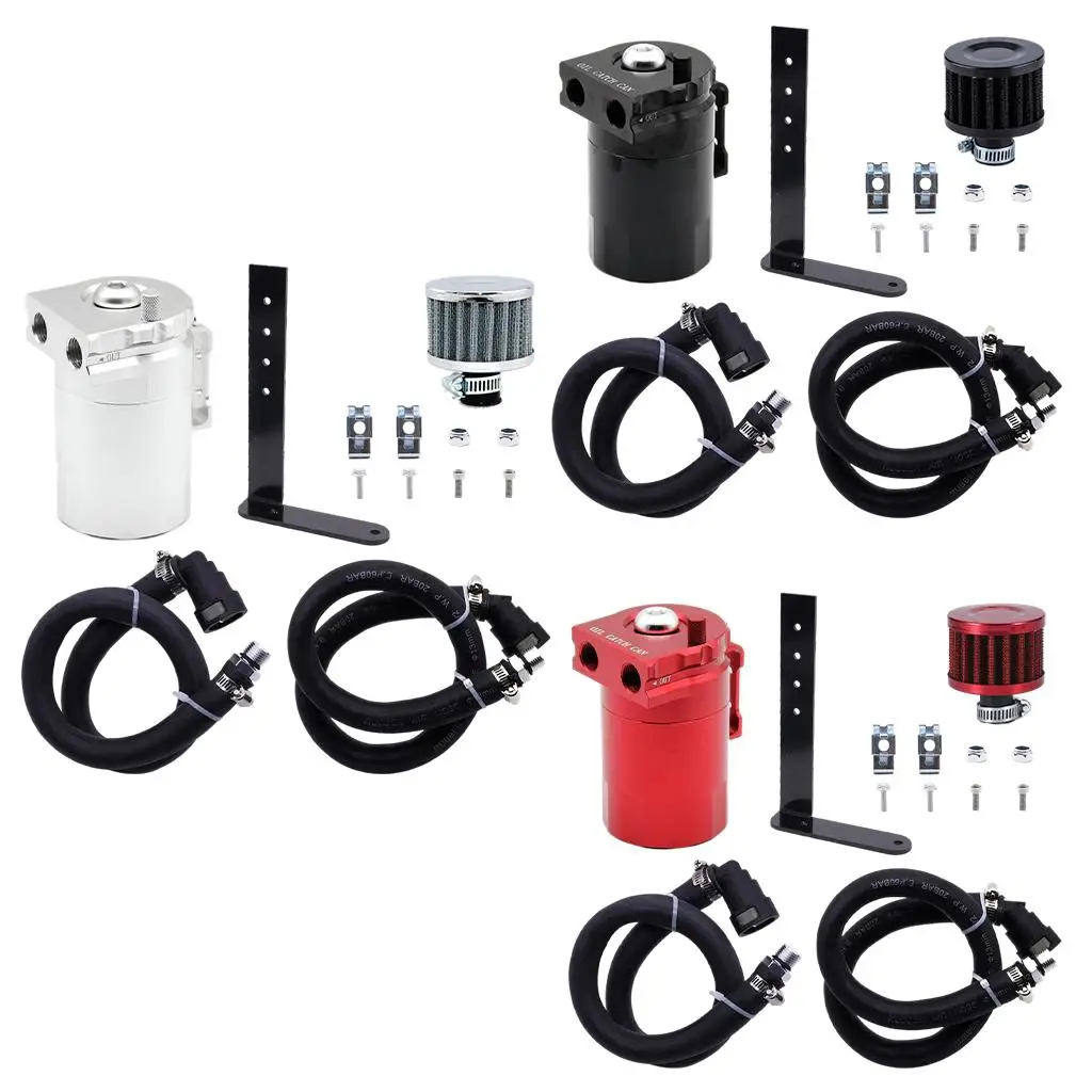 

Oil Catch Can Kit Waste Oil Can 500ml Breathable Pot Reservoir Tank Recovery Kettle Fit for F 150 5.0L 2011-2019 Acceories