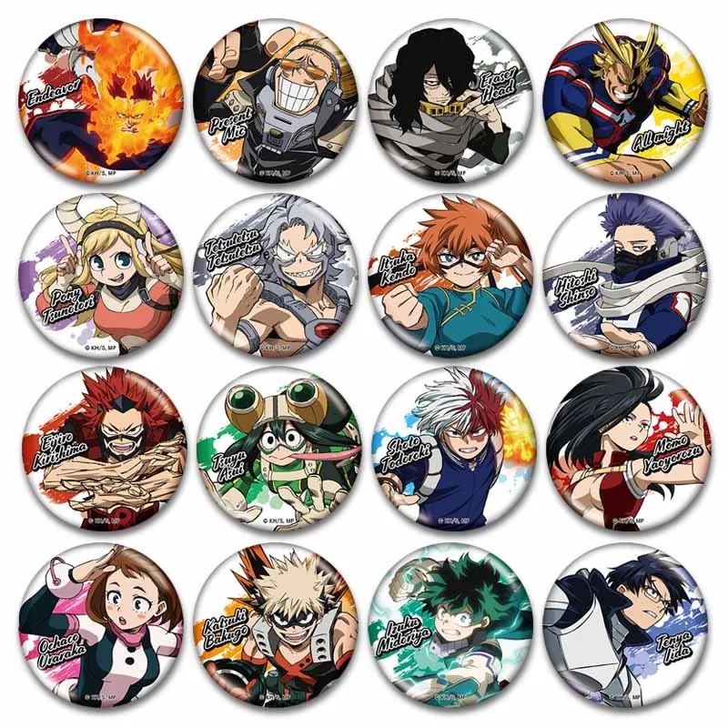Эмалированная брошь с мультяшным принтом My Hero Academia