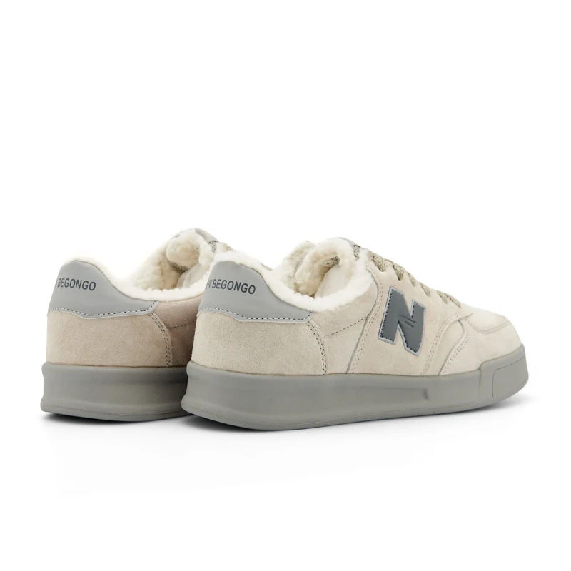 Men Women sport Running Shoes Genuine Lether Winter Fur Keep warm snow running shoes casual tenis masculino zapatillas hombre