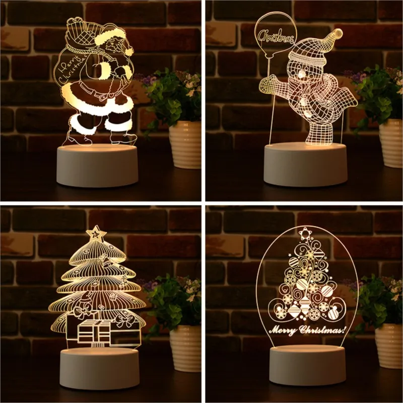 Newest LED Lamp Creative 3D LED Night Lights Novelty Illusion Night Lamp 3D Illusion Table Lamp For Home Decorative Light