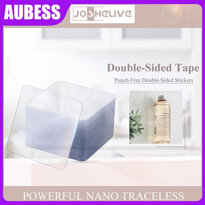 

Прозрачная мощная двусторонняя клейкая лента, 1 шт., многофункциональная бесшовная нано-лента для домашних принадлежностей, липкие Противо...