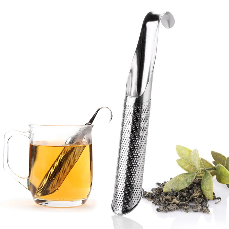 

New Tea Strainer Amazing Stainless Steel Infuser Pipe Design Touch Feel Holder Tool Tea Spoon Infuser Filter Kitchen Accessories