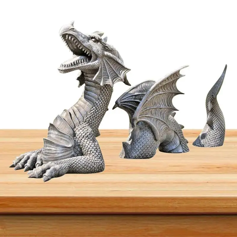 

Resin Gardening Dragon Statue Decorative Durable Sculpture Good Gift Garden Decoration Accessories Decorative Crafts