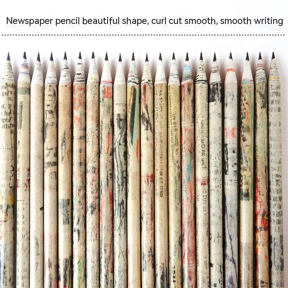 

Creative Recycling Of Old Newspaper Pencils Environmentally Friendly Paper Adult Students Writing Test Painting Special Pencil S