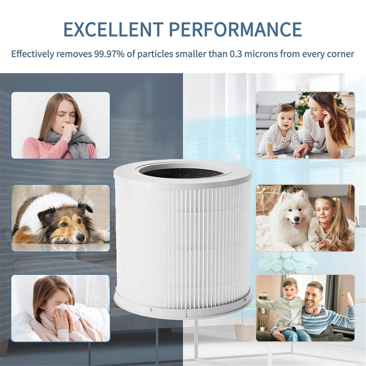Air Purifier Filter for Xiaomi 4 Compact Smart PM 2.5 with Activated Carbon