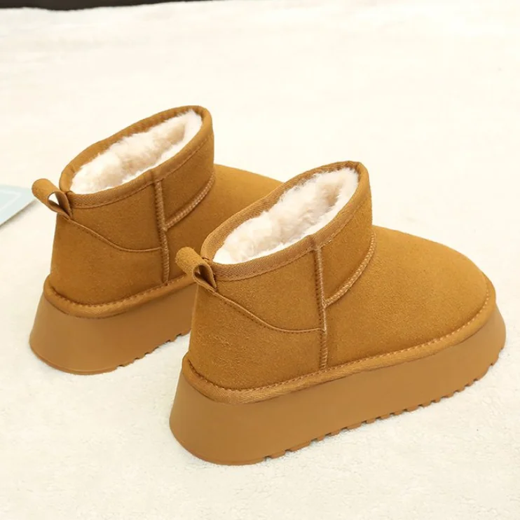 

Sheepskin Wool Comprehensive Anti-skid Snow Boots Women's Mini Short Boots Warm Winter Thickened Women's Shoes Botas Mujer 2023