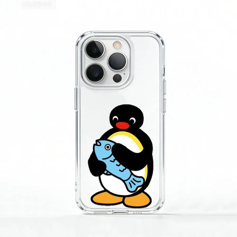 Фото Милый чехол C-Cute Kawaii P-Penguin для iPhone 17 16 15 14 13 12 11 Mini Pro Max Plus, прозрачная накладка №5