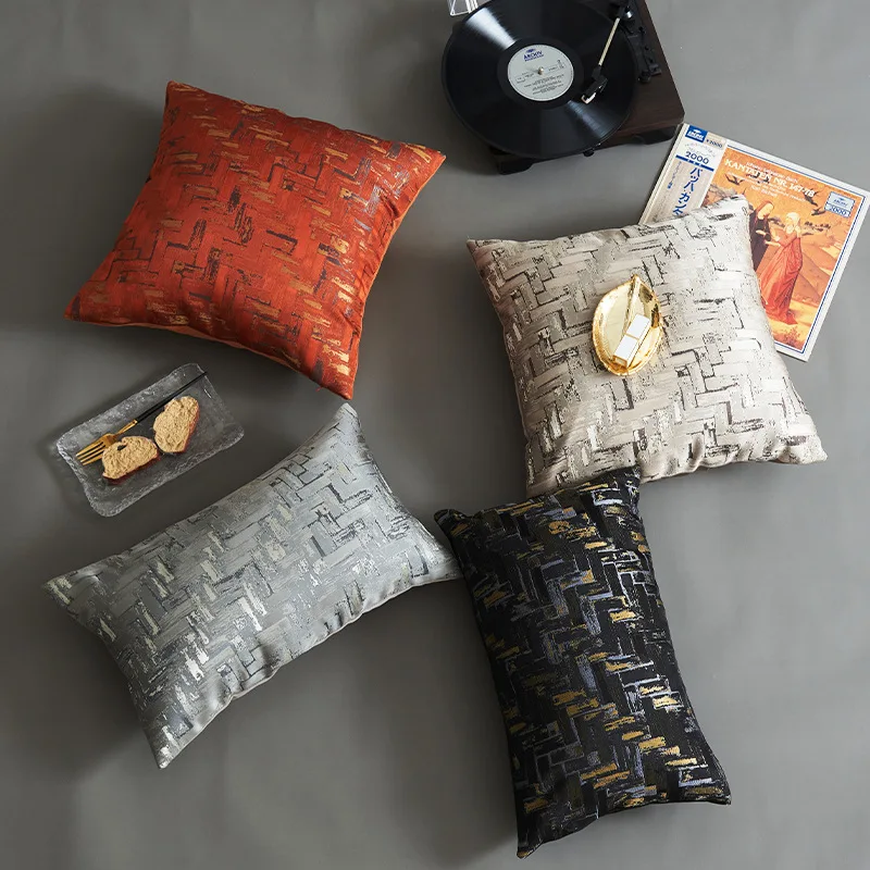 

Новинка, роскошные мозаичные жаккардовые подушки с геометрическим рисунком, модные декоративные подушки для дивана высокой плотности 30 х50 см, наволочка для дивана