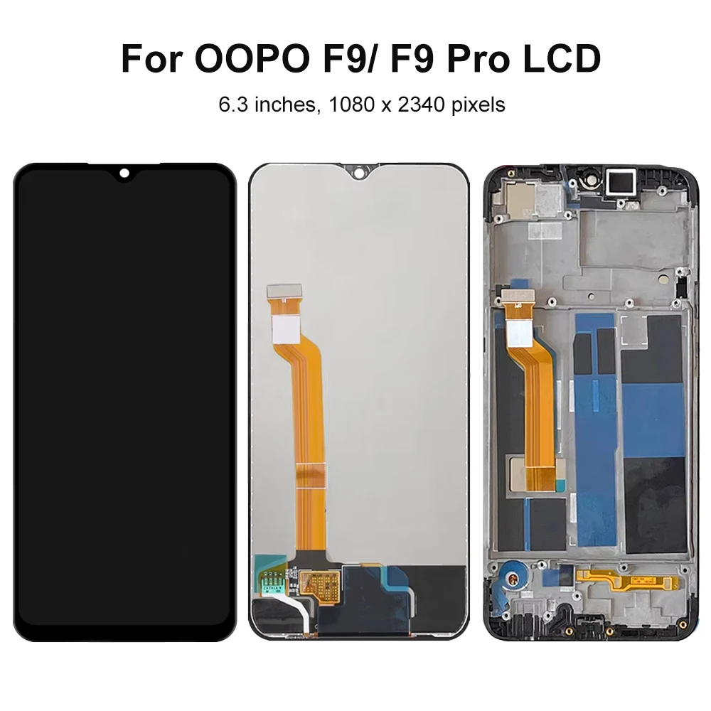 6 3-дюймовый ЖК-экран для Oppo F9 CPH1823 CPH1881 CPH1825 ЖК-дисплей с цифровым преобразователем