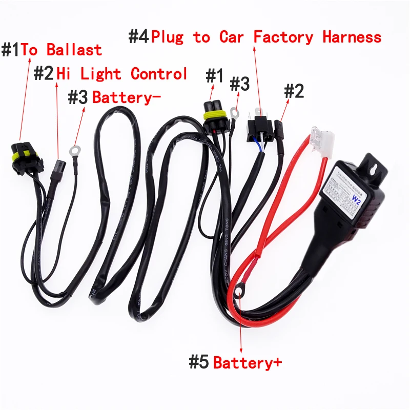 1 шт. ксеноновая лампа HID H4 H13 9007 провод гнездо разъема телескопическая лампа управление линией группа изменение света луч 5500