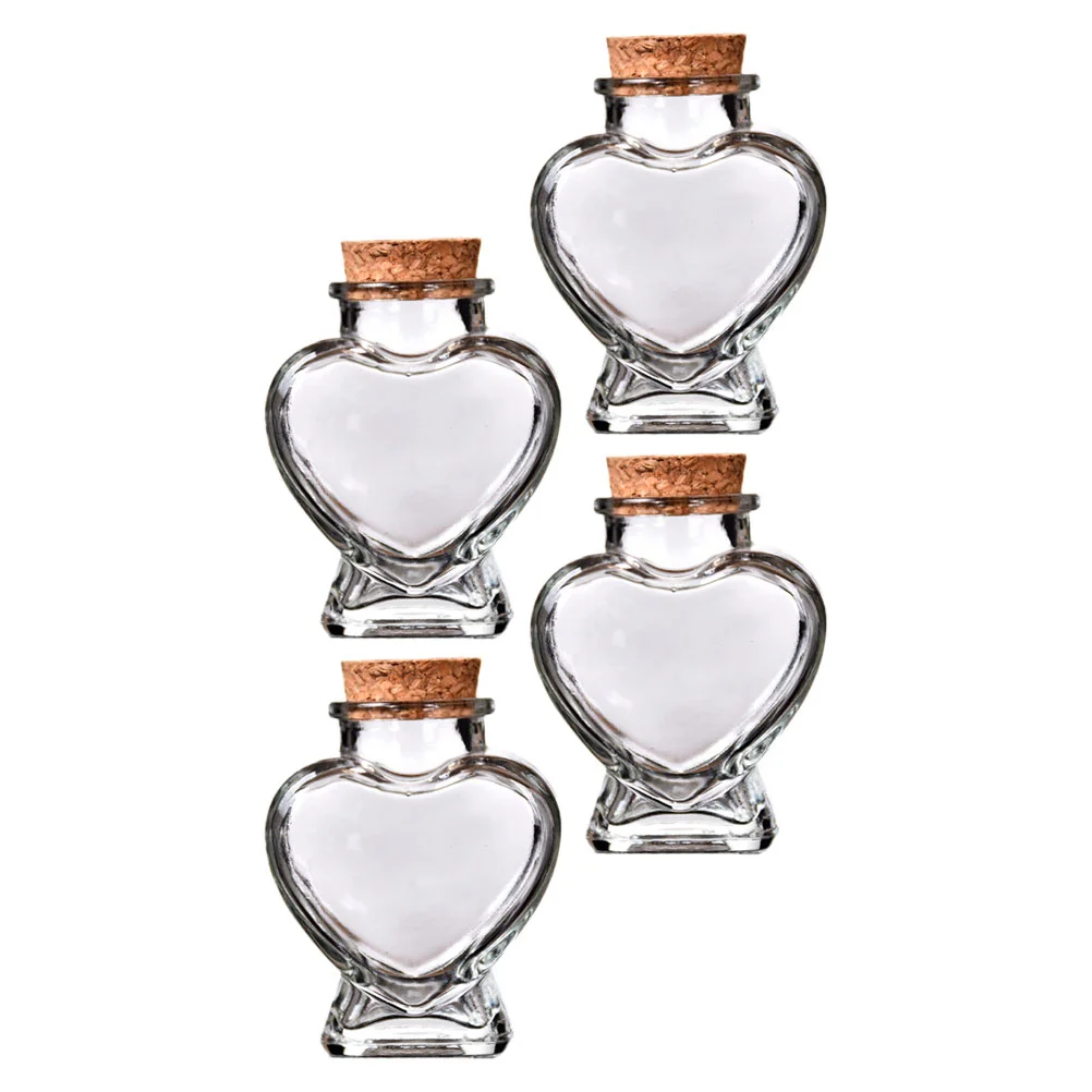 

4Pcs Bottle Glass Vials Small Bottle Glass Vials with Corks Perfume Container