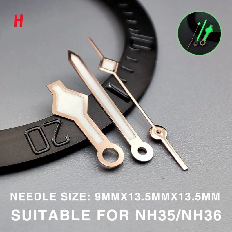 Mod NH35 NH36 Watch Accessories Pointer Super Green Luminous Hand Fits for NH35 NH36 NH38 4R 7S Automatic Movement