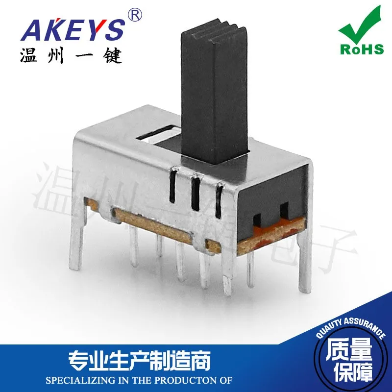 10 шт. SS-23D15 ручка высотой 8 мм трехскоростной восьминогий тумблер 2P3T двухрядный