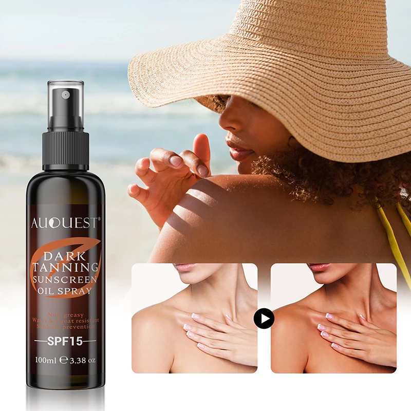 Body Self Tanners & Bronzers Skin Protection Dark Tanning Sunscreen Oil Spray Shine Brown Sun Cream Body Care body lotion