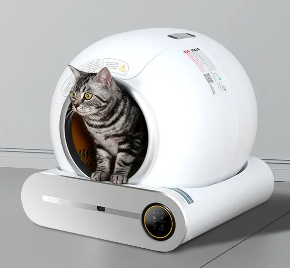 

Smart Self-Cleaning Cat Litter Box,Automatic Cat Litter Cleaning Robot with 65L+9L Large Capacity/APP Control for Multiple Cats