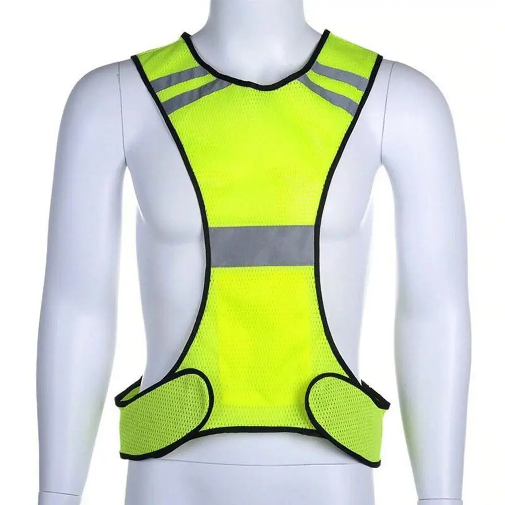Hot Reflective Vest High Visibility Breathable Safety Vest Fluorescent Mesh Vest Suitable for Night Running Cycling Sports L8H7