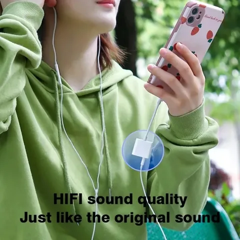 8-контактный разъем для наушников 3,5 мм, зарядное устройство, разветвитель, аудиоадаптер OTG для наушников IPhone 15 14 13 12 11 Pro Aux Jack