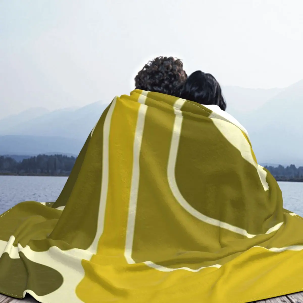 Ультрамягкое одеяло из микрофлиса в стиле ретро с геометрическим дизайном 622.