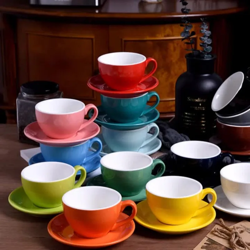 

European Style Ceramic Latte Art Large Mouth Coffee Cup for the Perfect Morning Brew