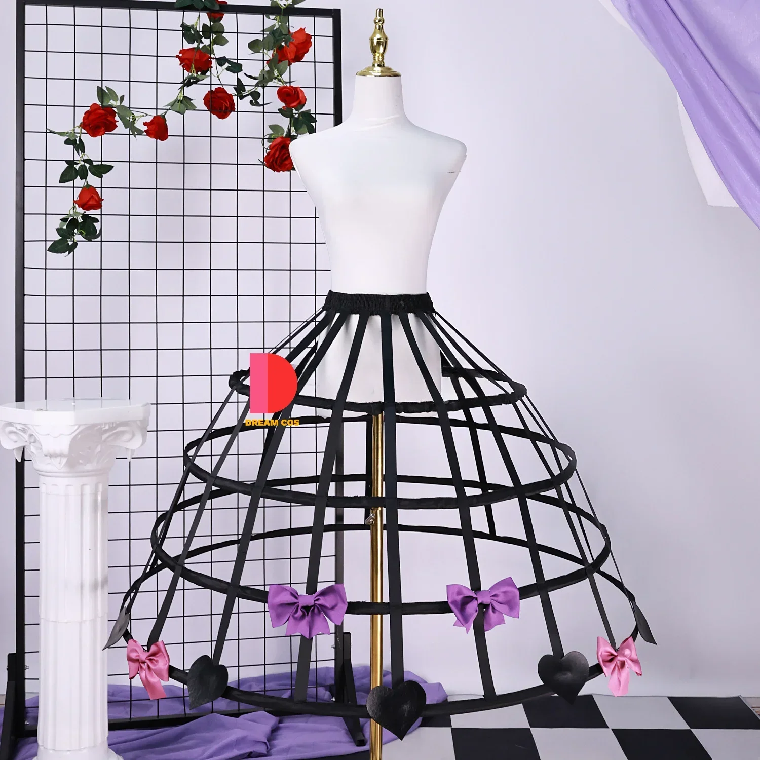 Искусственный V-образный стиль красная искусственная кожа Премиум Аниме наряд