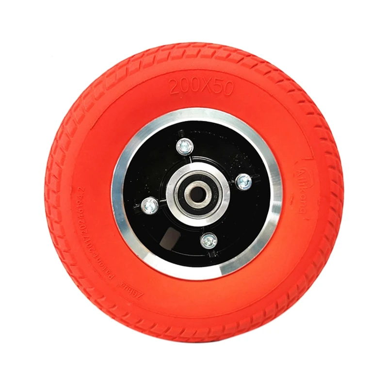 

200X50 Electric Scooter Solid Front Wheel 8 Inch Scooter Wheel Hub With Solid Tire No Need Inflate Tire