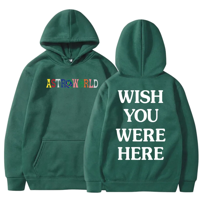 Новинка Мужской и Женский пуловер Astroworld WISH YOU Be HERE с радужными буквами модные