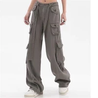 boys girls cargo pants loose casual fashion children trousers pockets design trendy cool streetwear teen kids pants 13 14 years